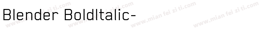 Blender Boldltalic字体转换